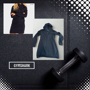 Gymshark Women's Black Hoodie Dress